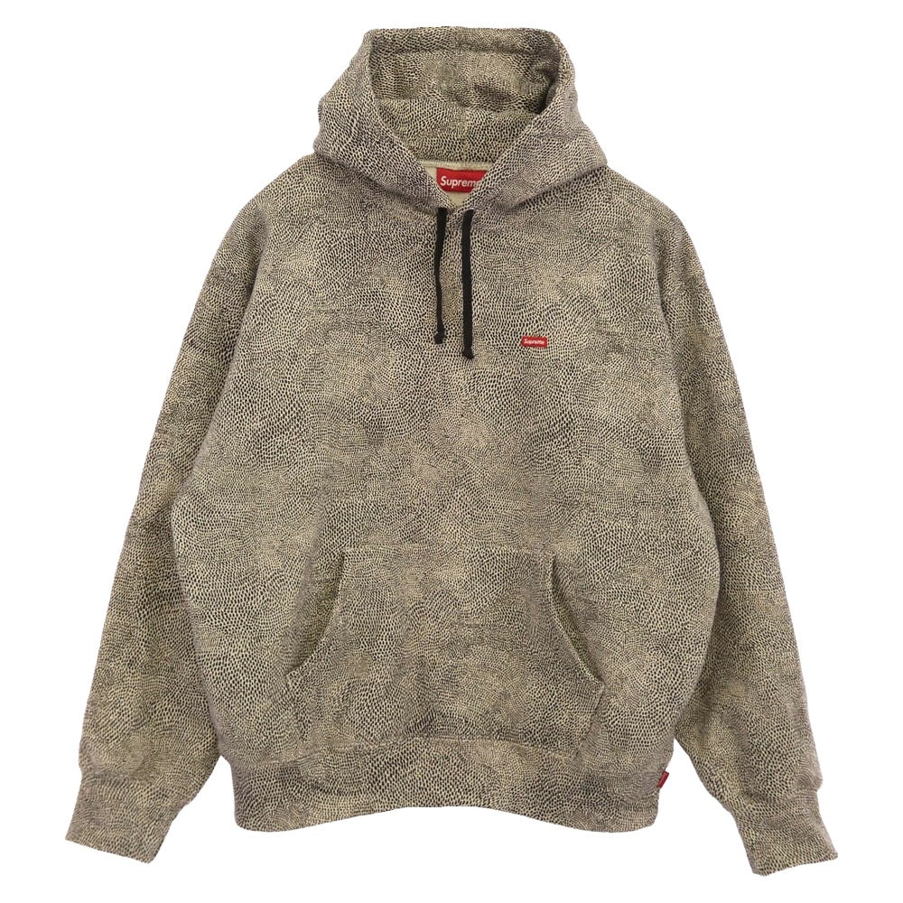 Supreme シュプリーム 25SS Small Box Hooded Sweatshirt Snakeskin スモールボックスロゴ フーデッド スウェットシャツフーディ パーカー ブラック系 ホワイト系 M【中古】