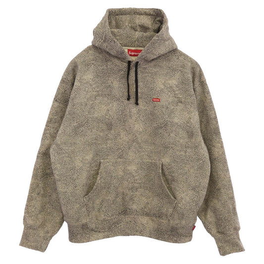 Supreme シュプリーム 25SS Small Box Hooded Sweatshirt Snakeskin スモールボックスロゴ フーデッド スウェットシャツフーディ パーカー ブラック系 ホワイト系 M【中古】