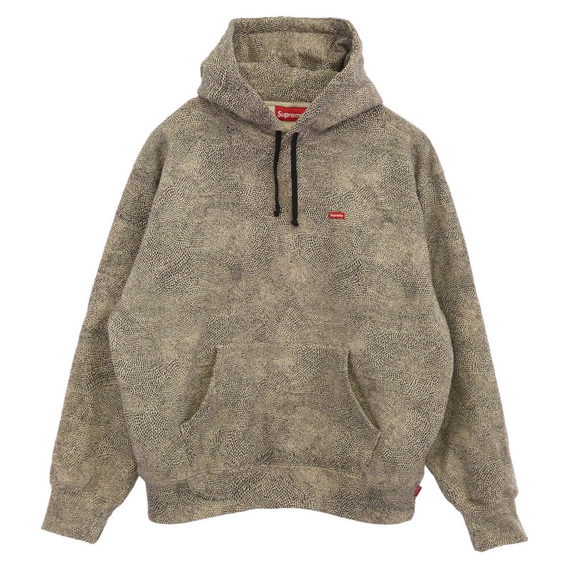 Supreme シュプリーム 25SS Small Box Hooded Sweatshirt Snakeskin スモールボックスロゴ フーデッド スウェットシャツフーディ パーカー ブラック系 ホワイト系 M【中古】