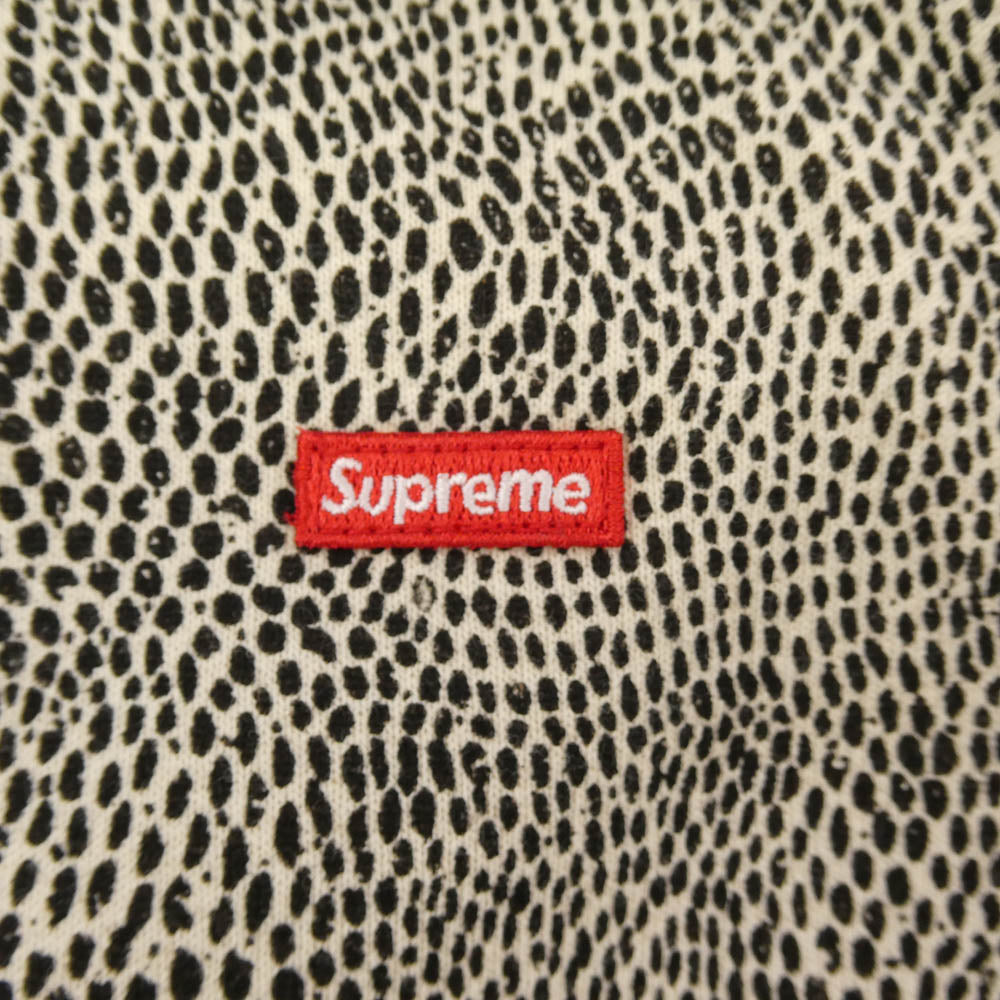 Supreme シュプリーム 25SS Small Box Hooded Sweatshirt Snakeskin スモールボックスロゴ フーデッド スウェットシャツフーディ パーカー ブラック系 ホワイト系 M【中古】