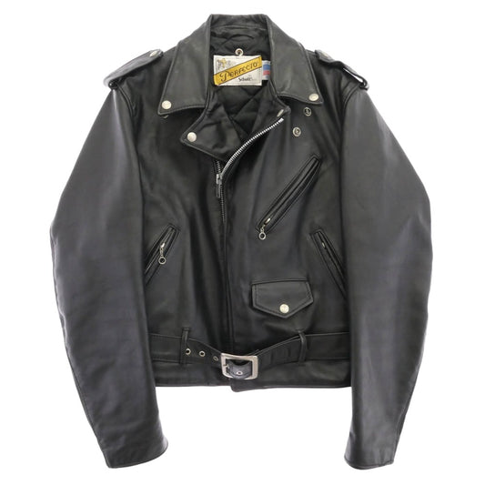 schott ショット 618 USA製 Perfecto バイカータグ ダブルライダースジャケット ブラック系 38【中古】