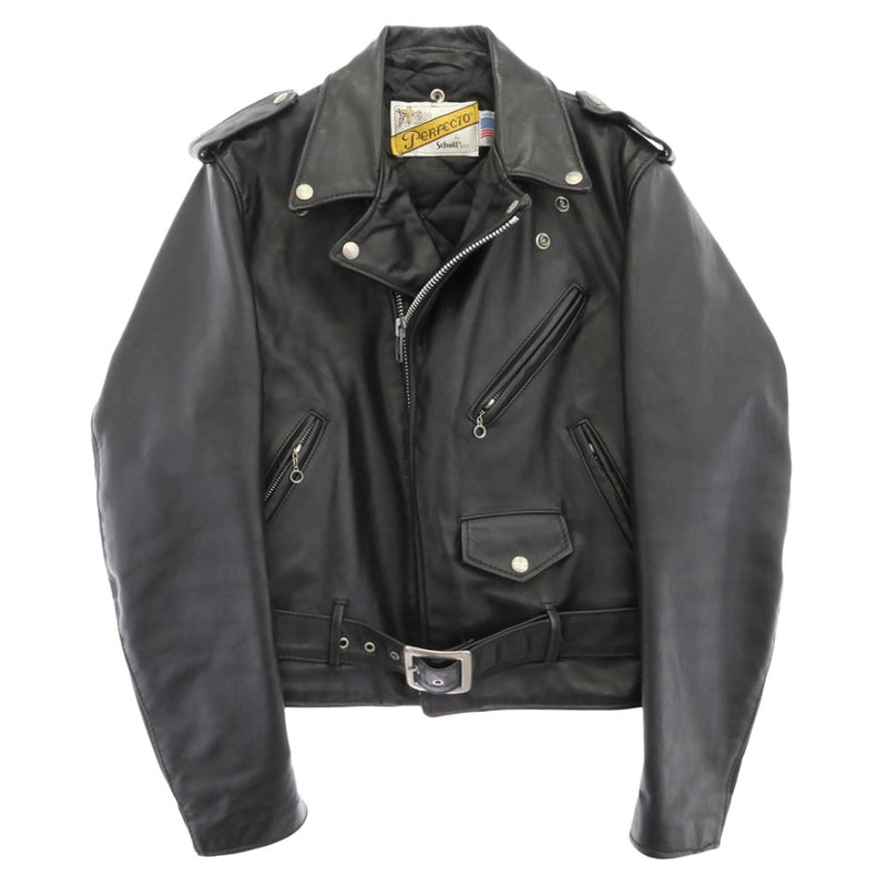 schott ショット 618 USA製 Perfecto バイカータグ ダブルライダースジャケット ブラック系 38【中古】
