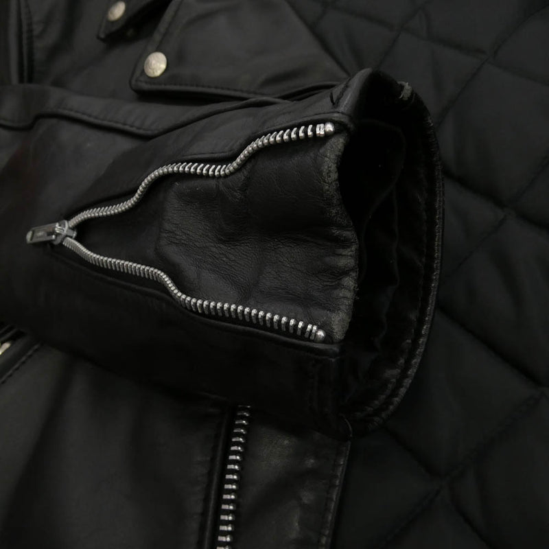 Schottライダースジャケットブラック SCHOTT(ショット) Nylon single rider jacket ナイロン シングル
