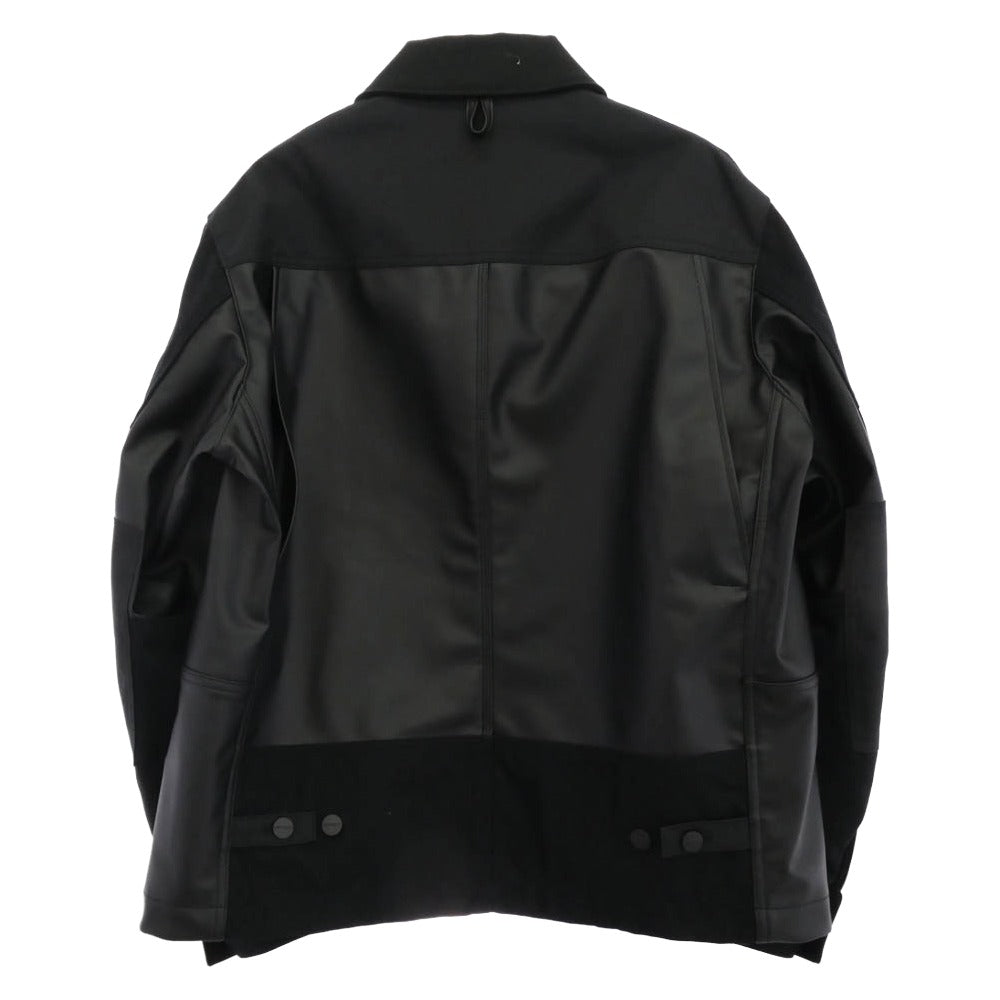 JUNYA WATANABE COMME des GARCONS MAN ジュンヤワタナベコムデギャルソンマン 24SS WM-J904 eYe アイ × Carhartt カーハート エステルオックス フェイクレザー 綿ダック ジャケット ブラック系 S【中古】