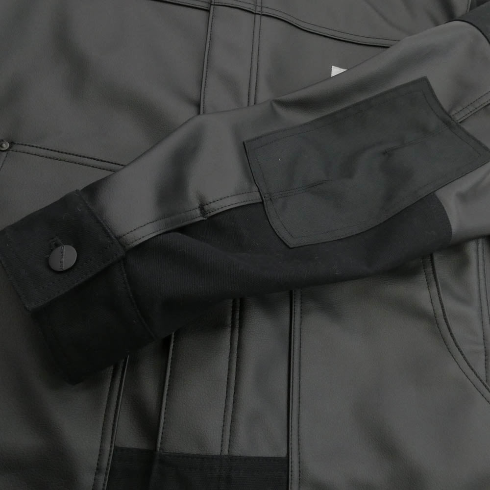 JUNYA WATANABE COMME des GARCONS MAN ジュンヤワタナベコムデギャルソンマン 24SS WM-J904 eYe アイ × Carhartt カーハート エステルオックス フェイクレザー 綿ダック ジャケット ブラック系 S【中古】