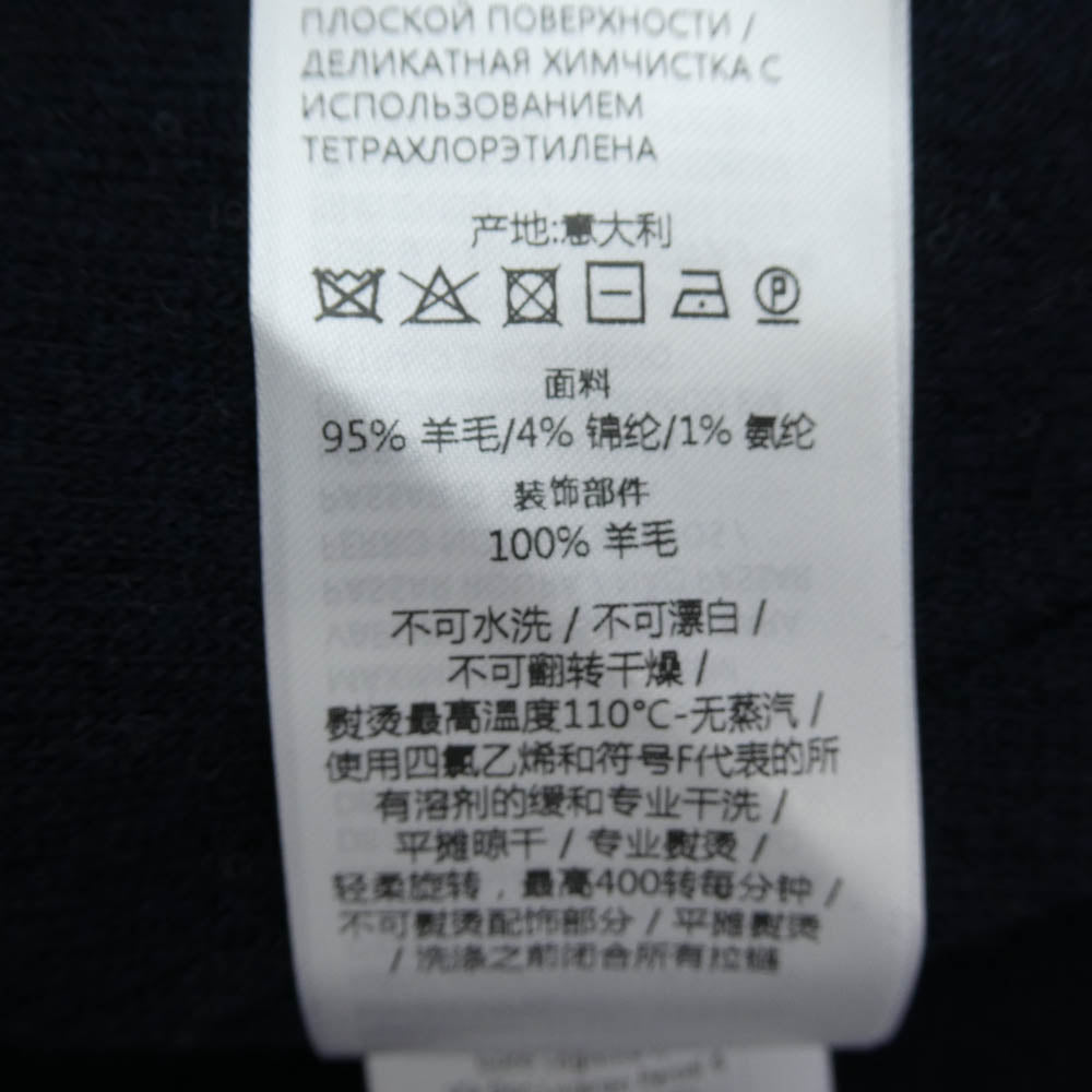 GUCCI グッチ 794935 XKD7E 2025年 Cruiseコレクション イタリア製 GGウール リバーシブル フーディ ジップ ジャケット ニットパーカー ネイビー系 XS(170/88A)【極上美品】【中古】