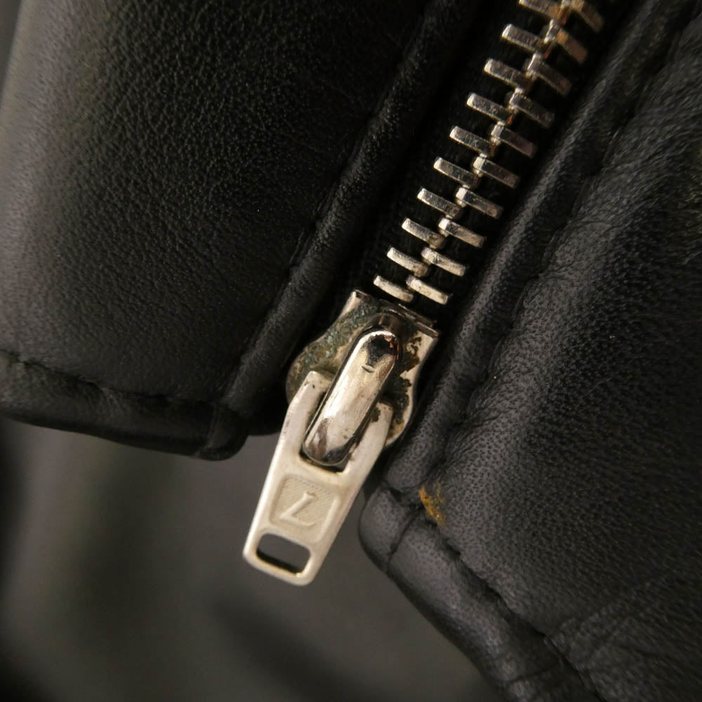 Lewis Leathers ルイスレザー 英国製 CYCLONE サイクロン 裏地キルティング ライダース レザー ジャケット ブラック系 36【中古】