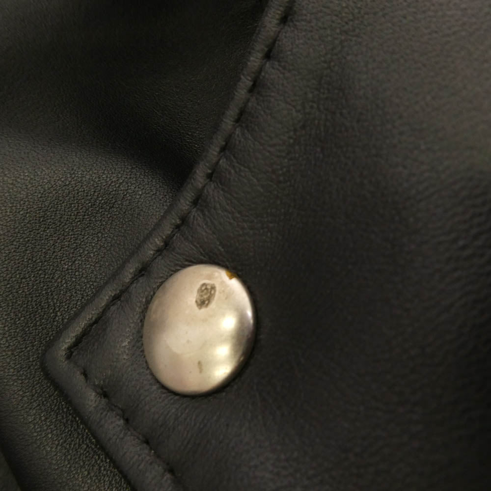 Lewis Leathers ルイスレザー 英国製 CYCLONE サイクロン 裏地キルティング ライダース レザー ジャケット ブラック系 36【中古】