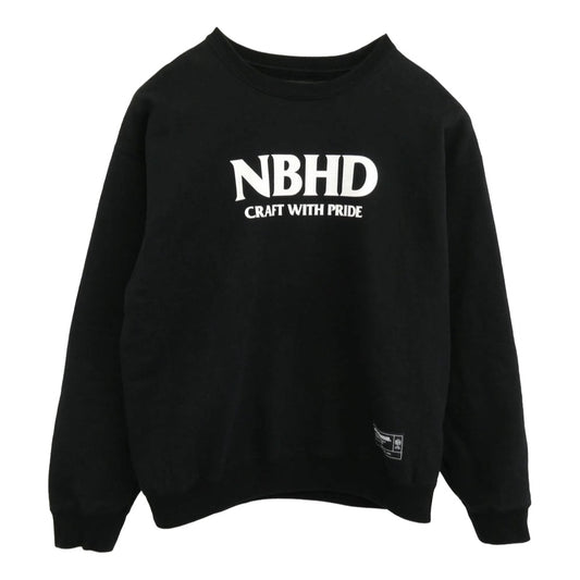 NEIGHBORHOOD ネイバーフッド 25AW 252UWNH-CSM01 CLASSIC SWEAT SHIRT LS ロゴプリント クラシック スウェット トレーナー ブラック系 M【中古】