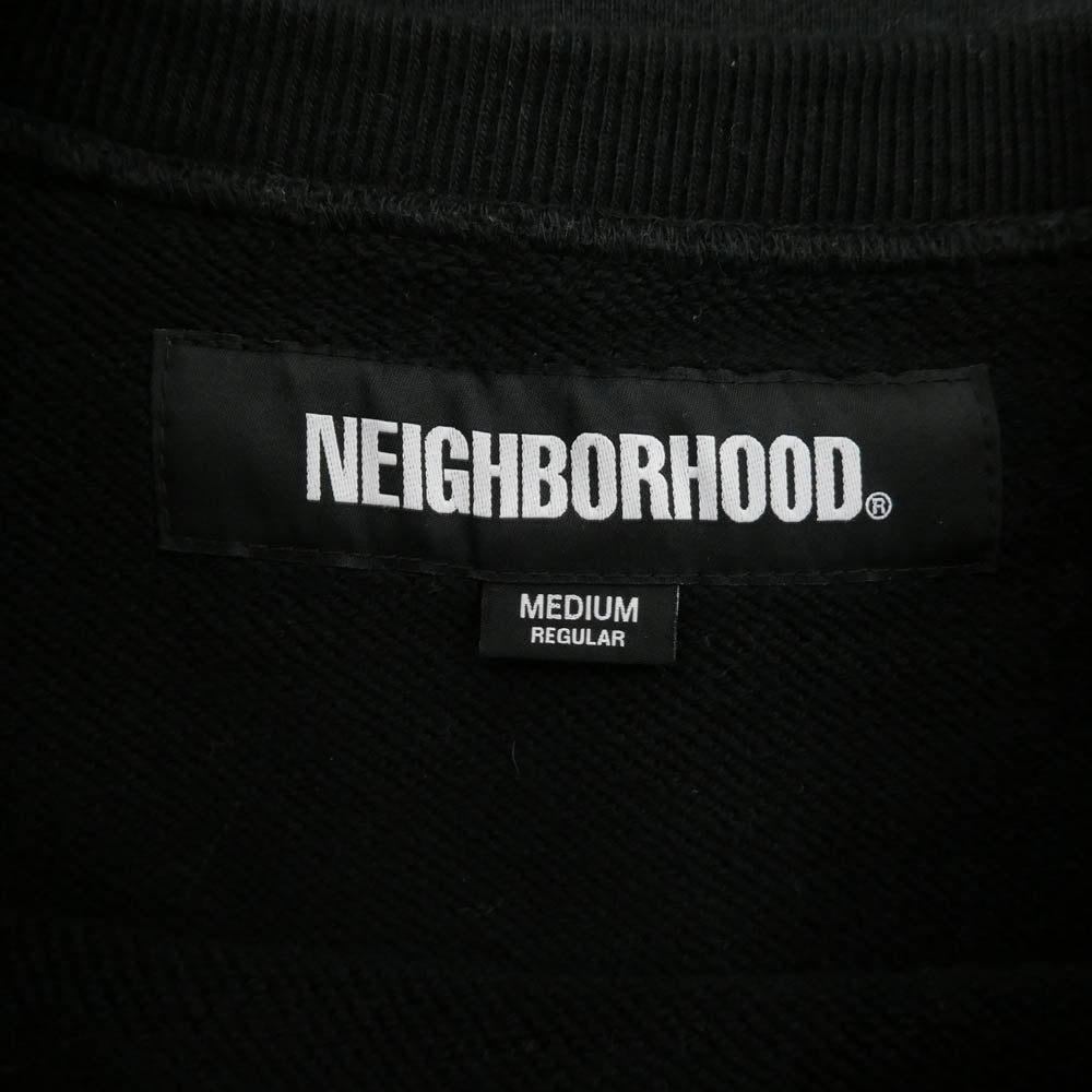 NEIGHBORHOOD ネイバーフッド 25AW 252UWNH-CSM01 CLASSIC SWEAT SHIRT LS ロゴプリント クラシック スウェット トレーナー ブラック系 M【中古】