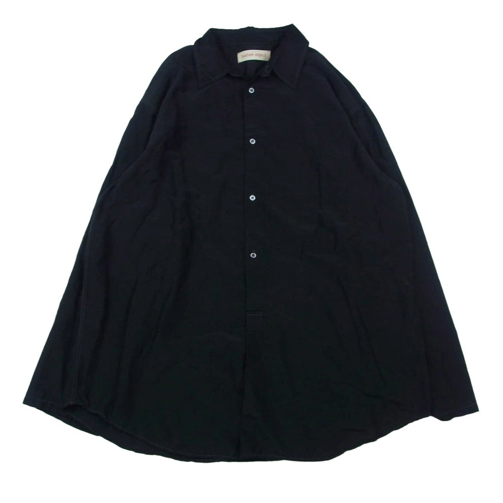 バーベルオブジェクト bo-24s-s01 loan po シアー プルオーバー 長袖シャツ ブラック系 2【中古】