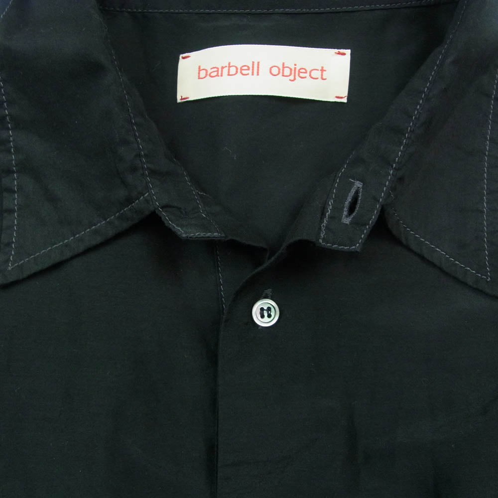 バーベルオブジェクト bo-24s-s01 loan po シアー プルオーバー 長袖シャツ ブラック系 2【中古】