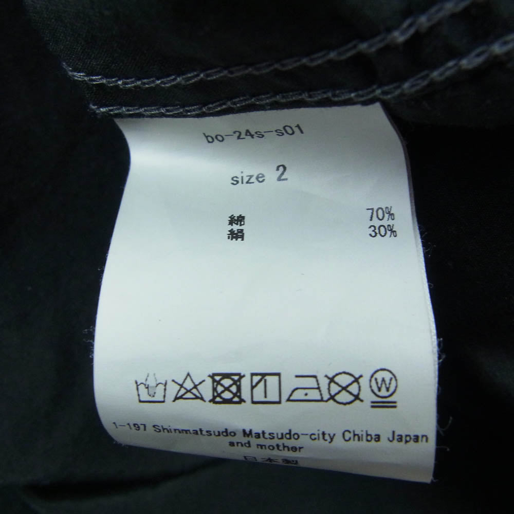 バーベルオブジェクト bo-24s-s01 loan po シアー プルオーバー 長袖シャツ ブラック系 2【中古】