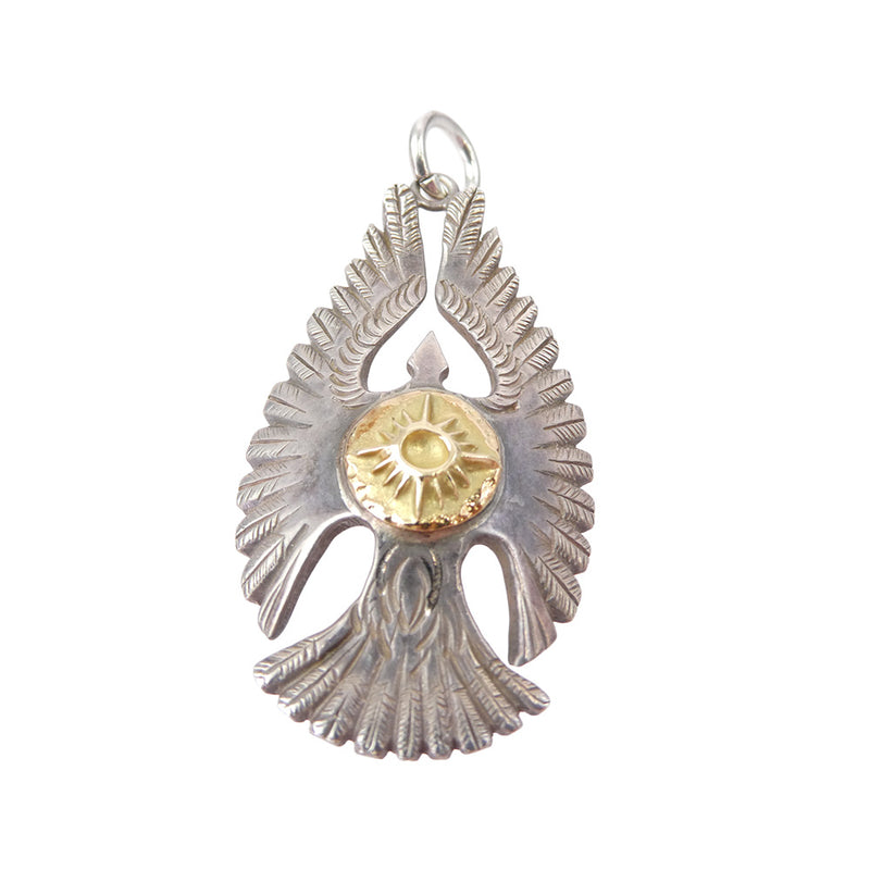 ARIZONA FREEDOM アリゾナフリーダム T-68a 印台付 太陽神 イーグル ペンダントトップ シルバー系【中古】