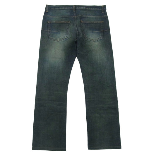 DIOR HOMME ディオールオム 133D016TX995 JAKE ジェイク ヴィンテージ加工 ボタンフライ ストレートスリム スキニー デニム パンツ インディゴブルー系 30【中古】