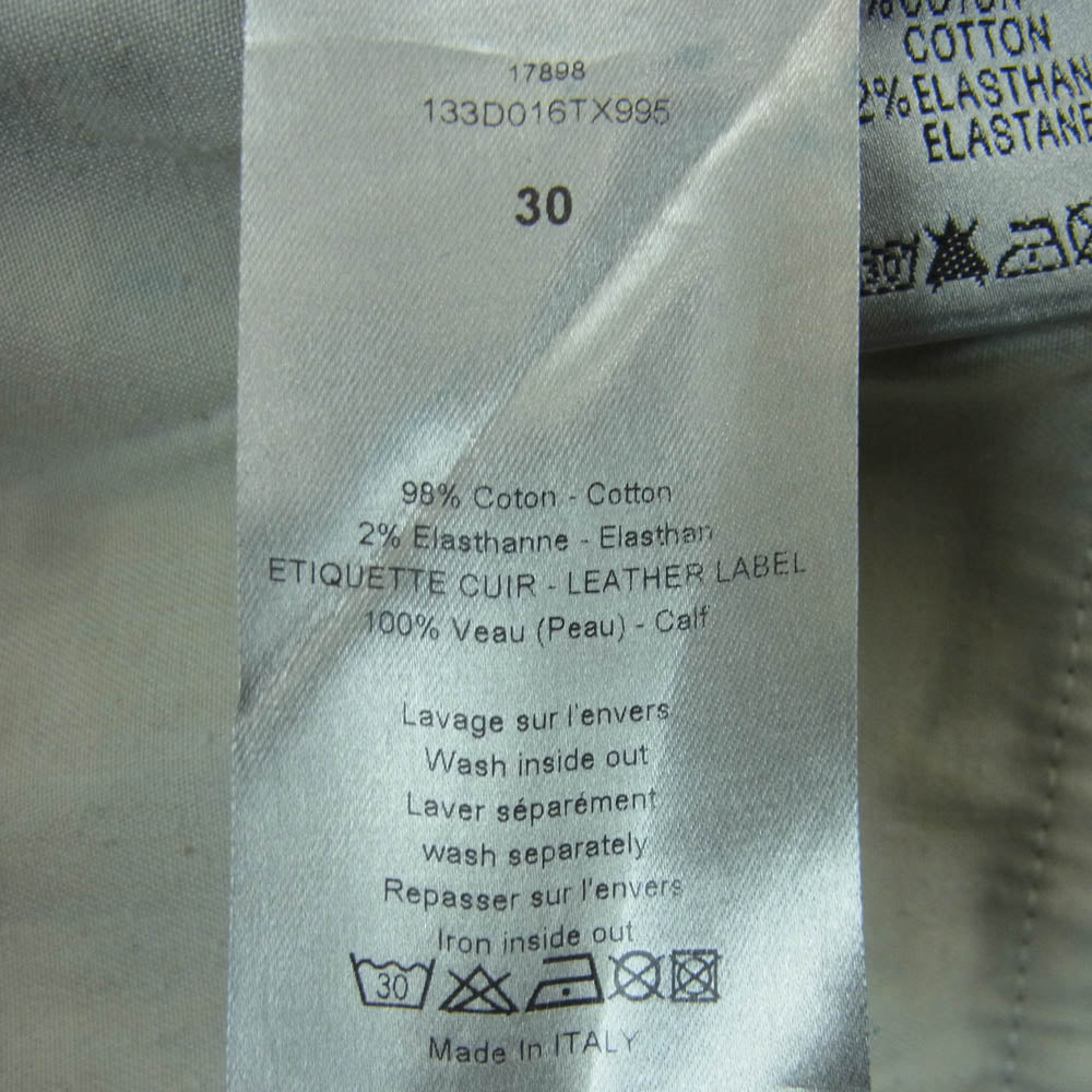 DIOR HOMME ディオールオム 133D016TX995 JAKE ジェイク ヴィンテージ加工 ボタンフライ ストレートスリム スキニー デニム パンツ インディゴブルー系 30【中古】