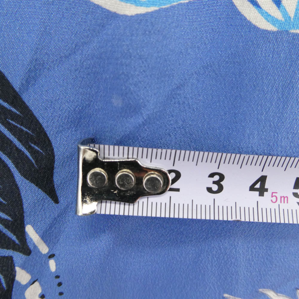 AVANTI シルク 総柄 半袖 アロハ シャツ ライトブルー系 S【中古】