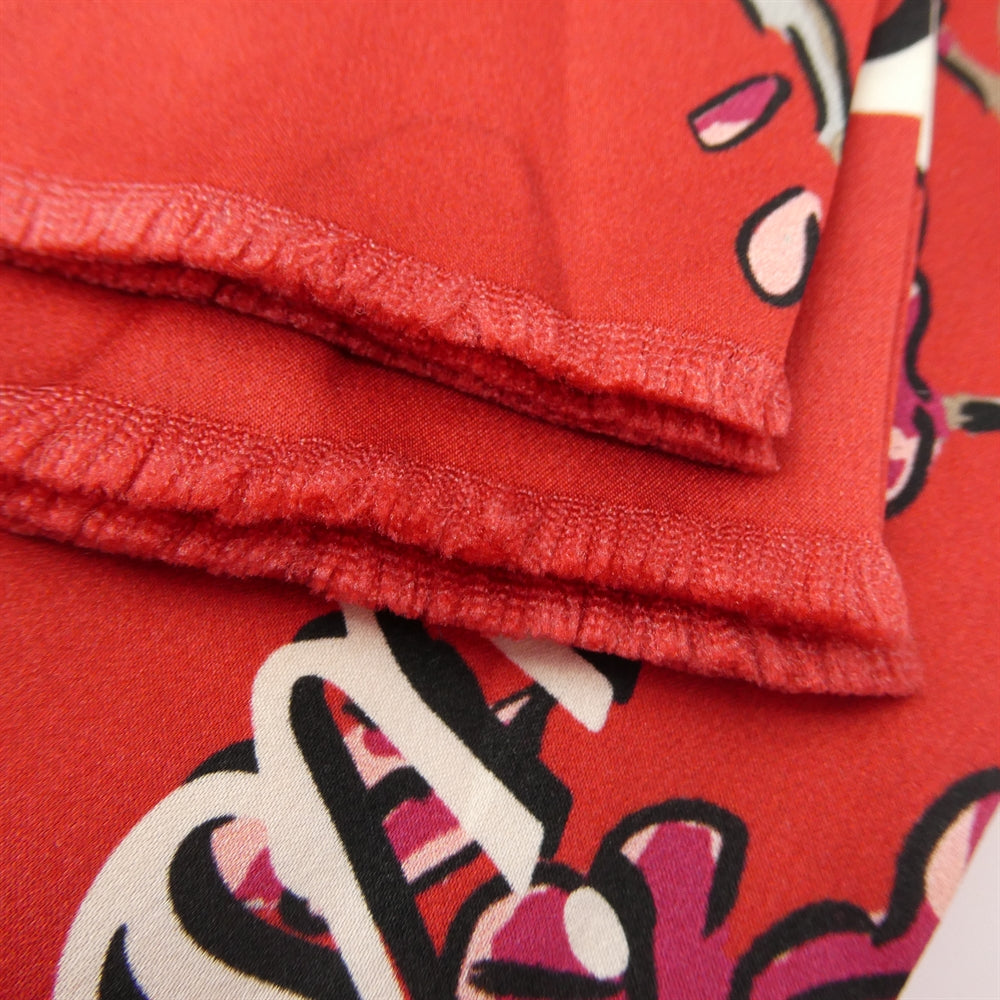 LOUIS VUITTON ルイ・ヴィトン MP1709 キムジョーンズ期 ツル シルク スカーフ ストール レッド系【中古】