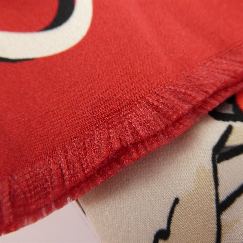 LOUIS VUITTON ルイ・ヴィトン MP1709 キムジョーンズ期 ツル シルク スカーフ ストール レッド系【中古】