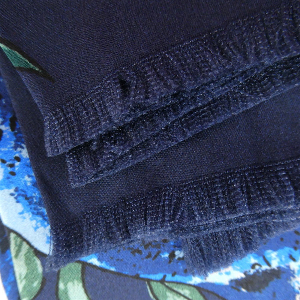 LOUIS VUITTON ルイ・ヴィトン MP1708 キムジョーンズ期 フローラルパンサー シルク スカーフ ストール ネイビー系【中古】