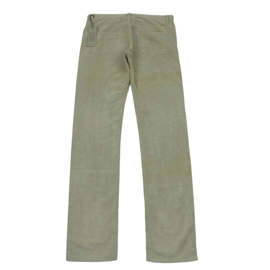 DIOR HOMME ディオールオム 04AW 4HH1016607 エディ期 ダメージ加工 コーデュロイ ボタンフライ ストレート パンツ ベージュ系 33【中古】