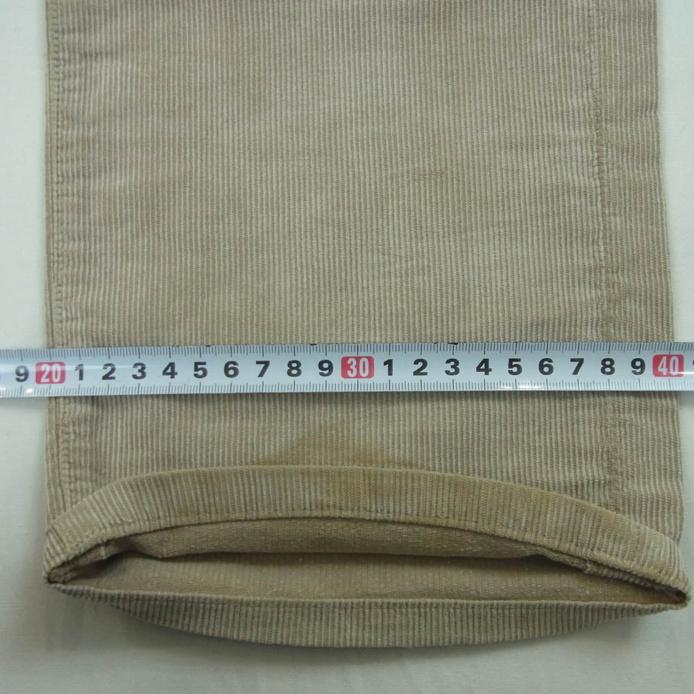 DIOR HOMME ディオールオム 04AW 4HH1016607 エディ期 ダメージ加工 コーデュロイ ボタンフライ ストレート パンツ ベージュ系 33【中古】