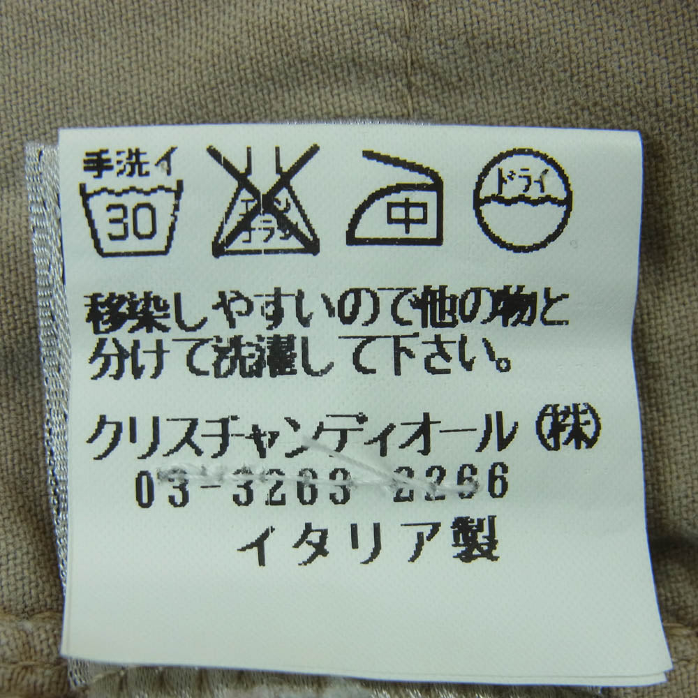 DIOR HOMME ディオールオム 04AW 4HH1016607 エディ期 ダメージ加工 コーデュロイ ボタンフライ ストレート パンツ ベージュ系 33【中古】