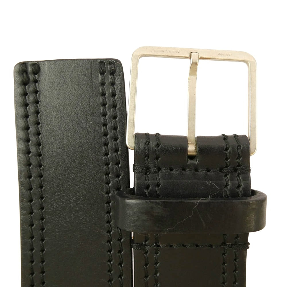 DIOR HOMME ディオールオム 04AW エディ期 ハトメ レザー ベルト ブラック系【中古】