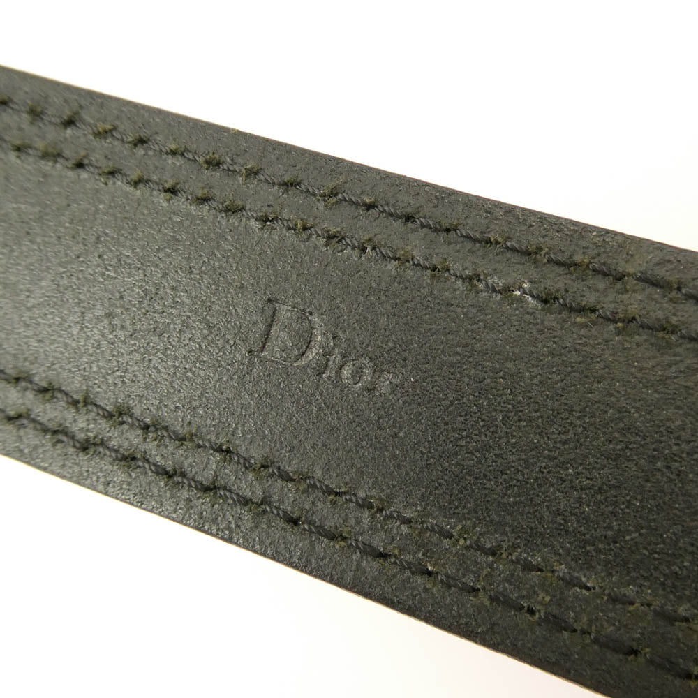 DIOR HOMME ディオールオム 04AW エディ期 ハトメ レザー ベルト ブラック系【中古】