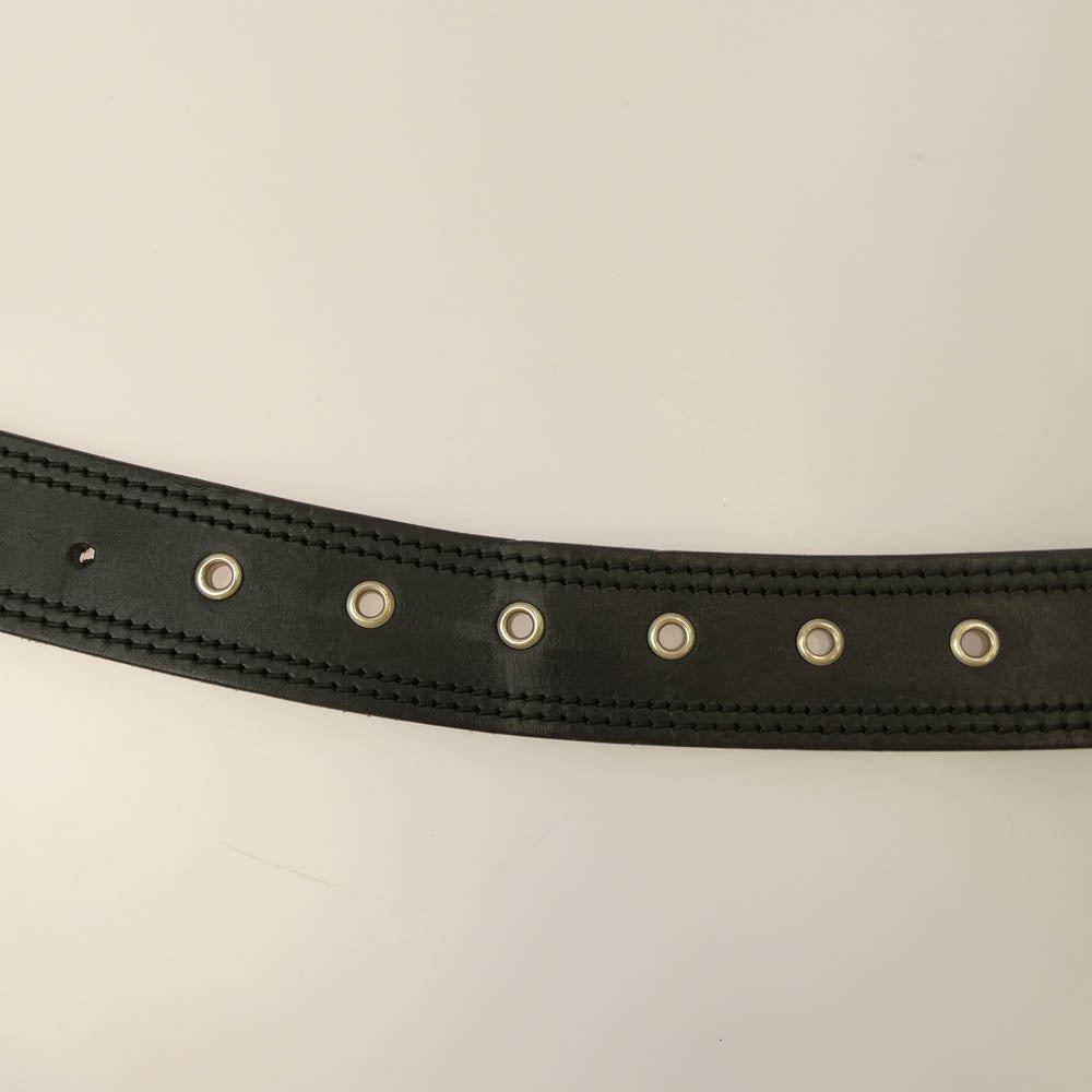 DIOR HOMME ディオールオム 04AW エディ期 ハトメ レザー ベルト ブラック系【中古】
