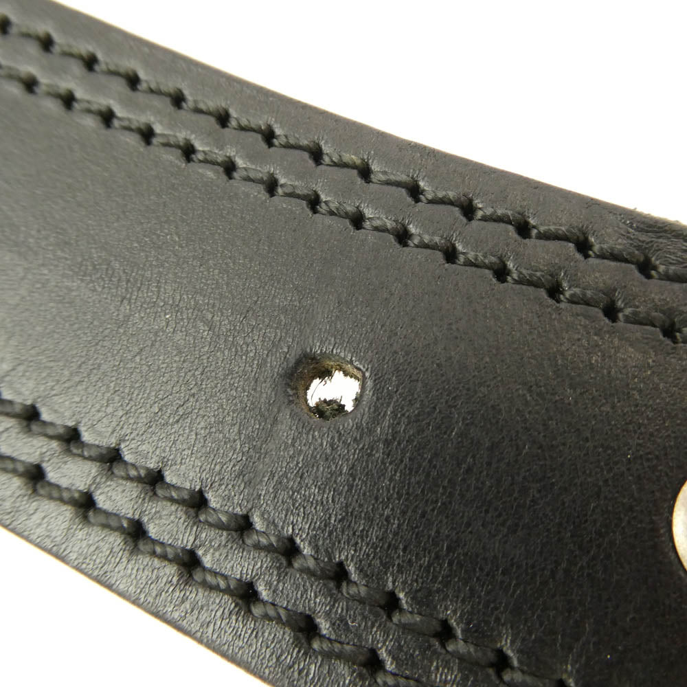 DIOR HOMME ディオールオム 04AW エディ期 ハトメ レザー ベルト ブラック系【中古】