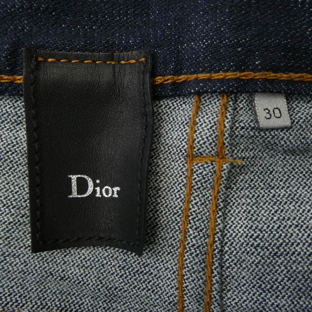 DIOR HOMME ディオールオム 06AW 6HH1013563 エディ期 ボタンフライ ストレートスリム スキニー デニム パンツ ダークネイビー系 30【美品】【中古】