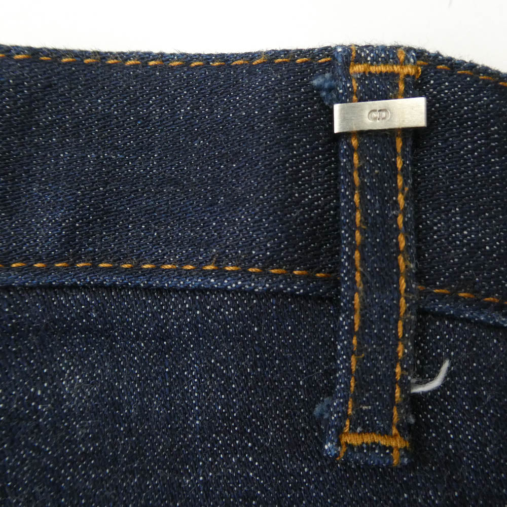 DIOR HOMME ディオールオム 06AW 6HH1013563 エディ期 ボタンフライ ストレートスリム スキニー デニム パンツ ダークネイビー系 30【美品】【中古】