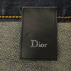 DIOR HOMME ディオールオム 133D016TX995 JAKE ジェイク ヴィンテージ加工 ボタンフライ ストレートスリム スキニー デニム パンツ インディゴブルー系 33【美品】【中古】