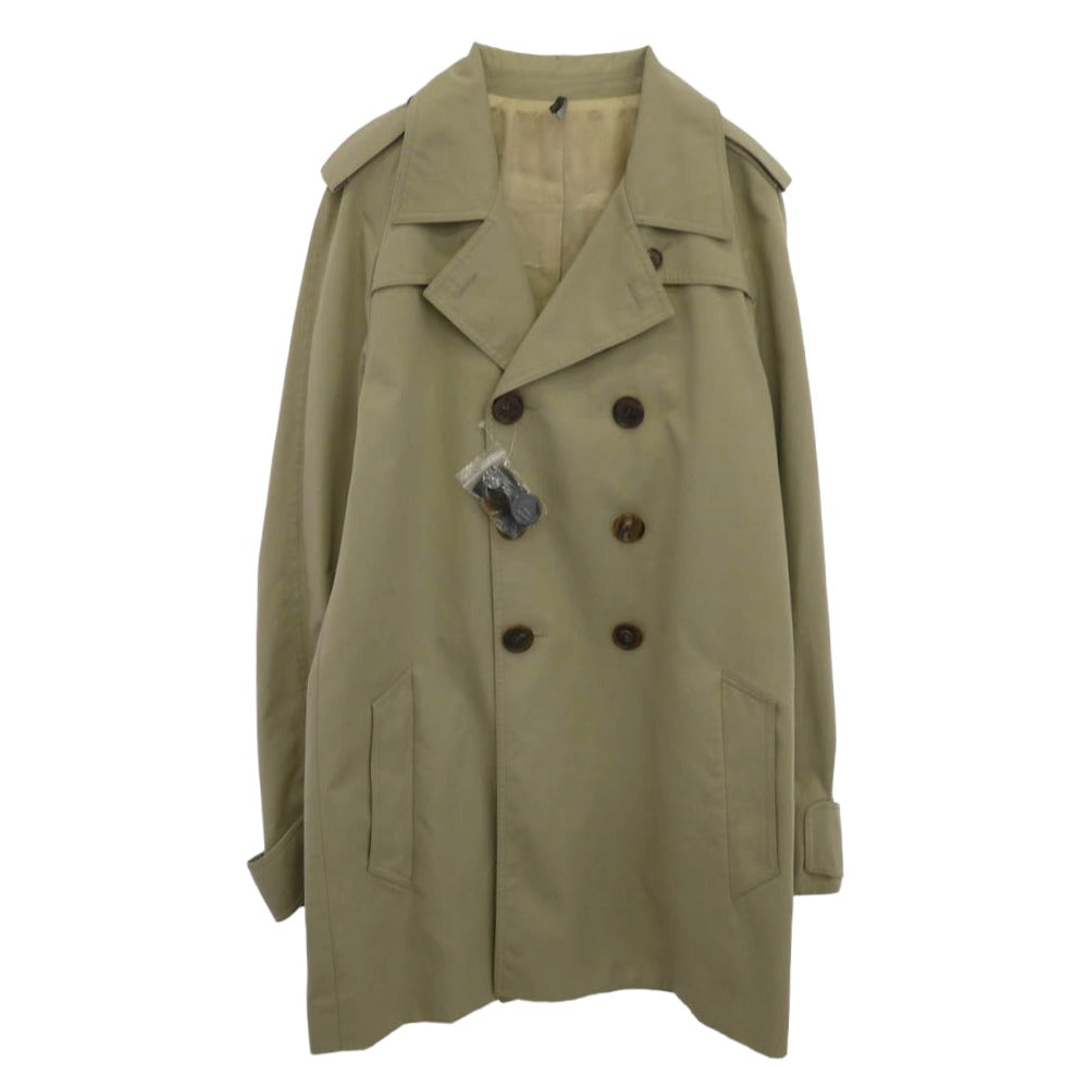 DIOR HOMME ディオールオム 07SS 7E3130010124 エディ期 エポレット ダブル トレンチ コート ベージュ系 48【中古】