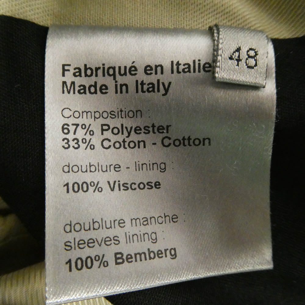 DIOR HOMME ディオールオム 07SS 7E3130010124 エディ期 エポレット ダブル トレンチ コート ベージュ系 48【中古】