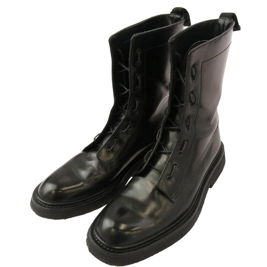 DIOR HOMME ディオールオム 07AW エディ期 レザー コンバット ブーツ ブラック系 43【中古】