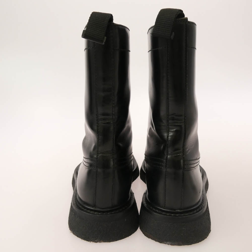 DIOR HOMME ディオールオム 07AW エディ期 レザー コンバット ブーツ ブラック系 43【中古】