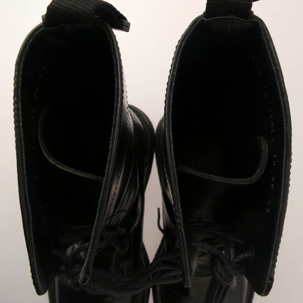 DIOR HOMME ディオールオム 07AW エディ期 レザー コンバット ブーツ ブラック系 43【中古】