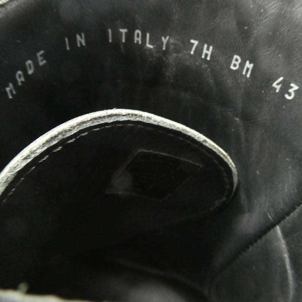 DIOR HOMME ディオールオム 07AW エディ期 レザー コンバット ブーツ ブラック系 43【中古】