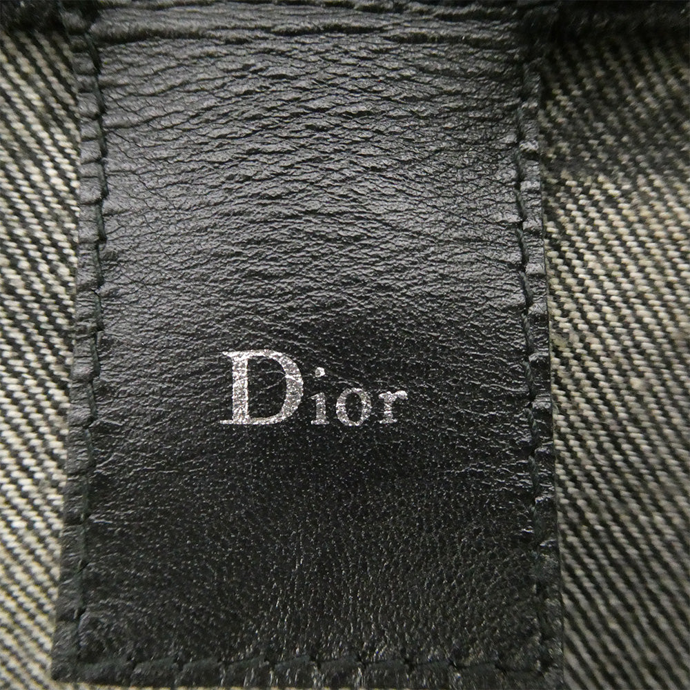 DIOR HOMME ディオールオム 04SS 4EH1049686 エディ期 コーティング デストロイ デニム ジャケット ブラック系 48【中古】