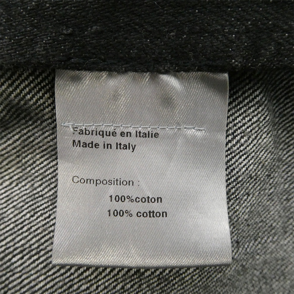 DIOR HOMME ディオールオム 04SS 4EH1049686 エディ期 コーティング デストロイ デニム ジャケット ブラック系 48【中古】