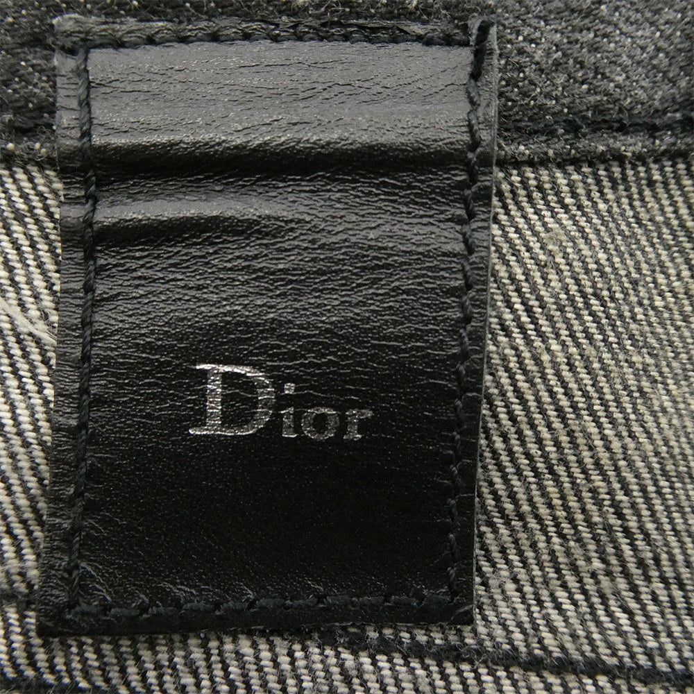DIOR HOMME ディオールオム 04SS 4EH1018686 エディ期 Strip デストロイ加工 コーティング デニム パンツ ブラック系 32【中古】