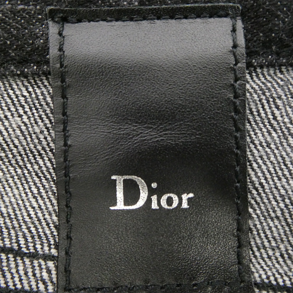 DIOR HOMME ディオールオム 04SS 4EH1018686 エディ期 Strip デストロイ加工 コーティング デニム パンツ ブラック系 30【極上美品】【中古】