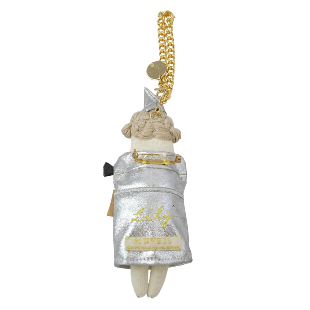 MUVEIL ミュベール グランマチャーム LILY リリー 仮装パーティー ブリキのロボット バッグチャーム キーホルダー シルバー系【中古】