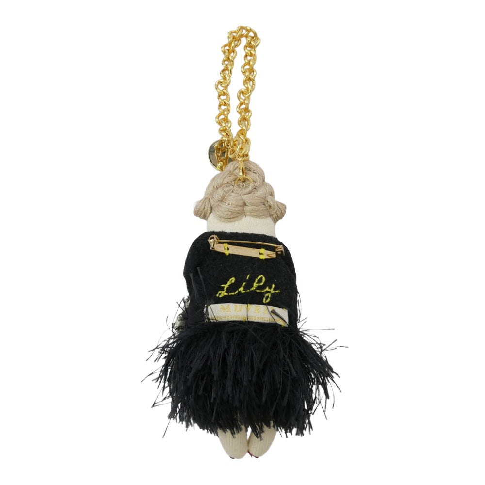 MUVEIL ミュベール グランマチャーム LILY リリー オペラ ブラックドレス バッグチャーム キーホルダー ブラック系【中古】