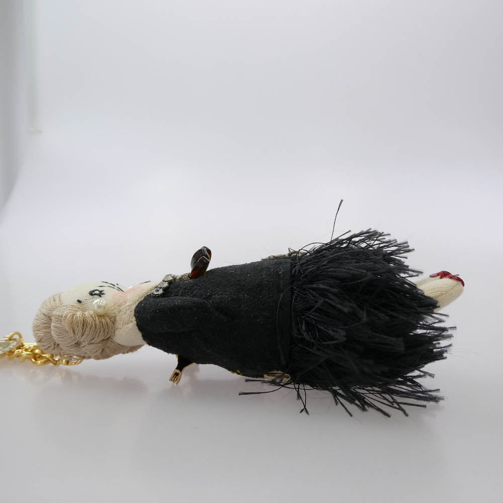 MUVEIL ミュベール グランマチャーム LILY リリー オペラ ブラックドレス バッグチャーム キーホルダー ブラック系【中古】