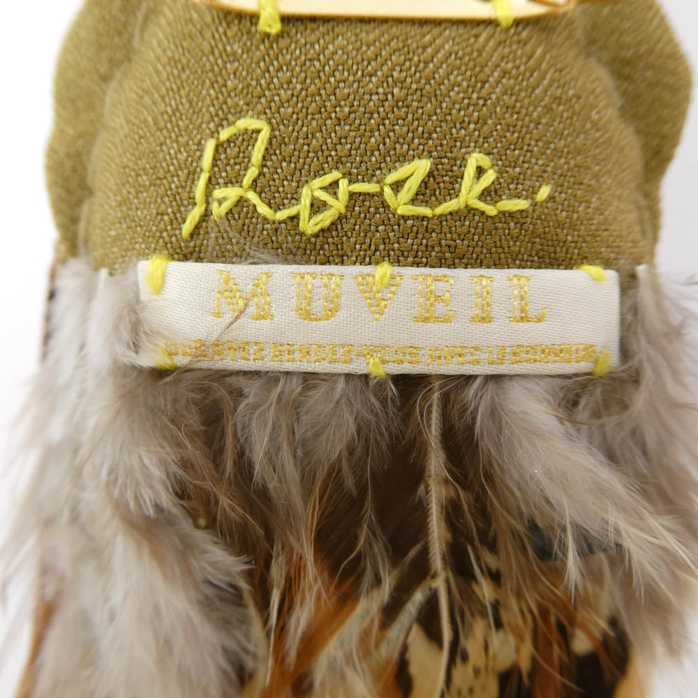MUVEIL ミュベール グランマチャーム Rose ローズ パール装飾 フェザースカート バッグチャーム キーホルダー マルチカラー系【中古】