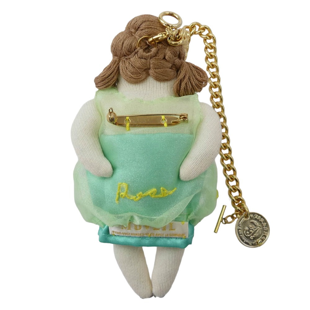 MUVEIL ミュベール グランマチャーム Rose ローズ シースルードレス ポップコーン バッグチャーム キーホルダー ライトグリーン系【中古】