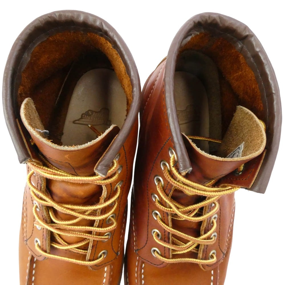 RED WING レッドウィング 875 USA製 6-inch Classic Moc 6インチ クラシックモック アイリッシュセッター ワーク ブーツ ブラウン系 25.5cm【中古】
